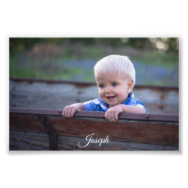 Personalise Add Names Kids  Photo Print (Front)
