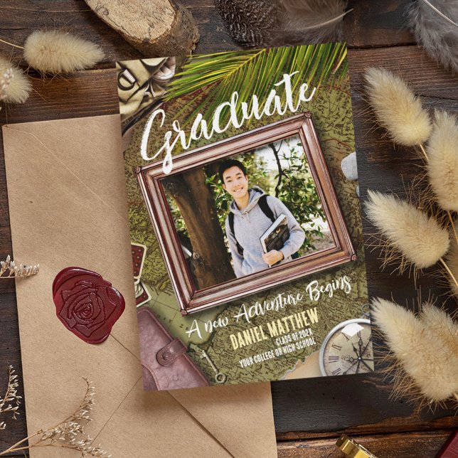 Personalise Adventurer Graduation Announcement (Creator Uploaded)