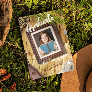 Personalise Adventurer Theme Graduation Invitation