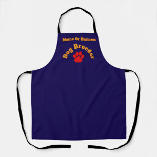 Personalise Advertise Dog Breeder Deep Blue Apron