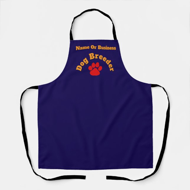 Personalise Advertise Dog Breeder Deep Blue   Apron (Front)