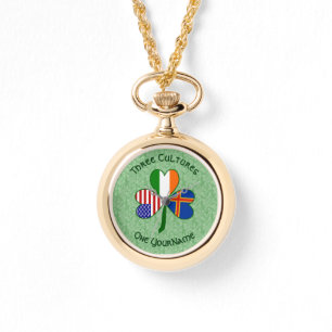 Personalise Åland Islands Shamrock Ladies Watch