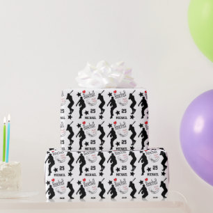 Personalise All Star Baseball Wrapping Paper