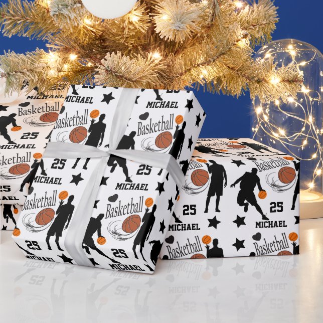 Personalise All Star Basketball Player Wrapping Paper (Holidays)