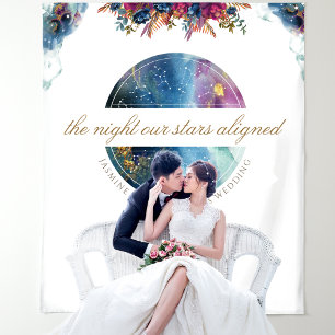 Personalise all Text, Celestial Photo Backdrop Tapestry