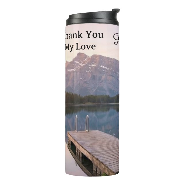 Personalise Alps Mountain Lake Nature Landscape Thermal Tumbler (Rotated Left)