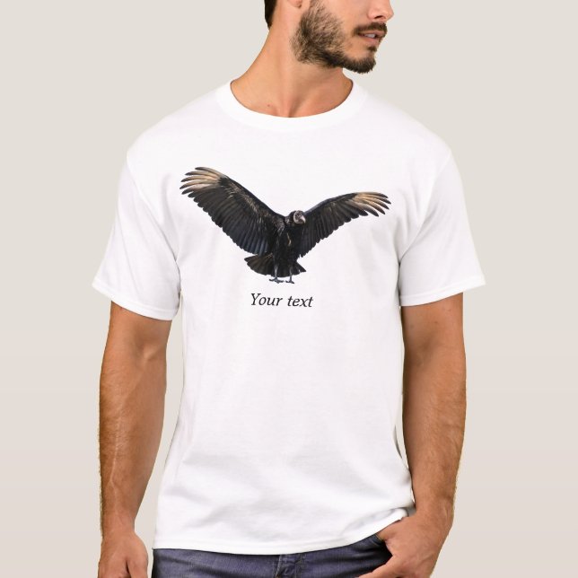Personalise American black vulture photography  T-Shirt (Front)
