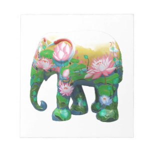 Personalise Animal Safari Jungle Africa Flowers Notepad
