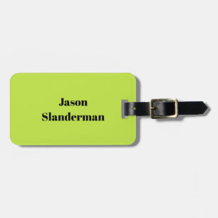 Personalise Apple Green Luggage with Your Name Tag