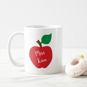 Personalise Apple Teacher Gift Coffee Mug