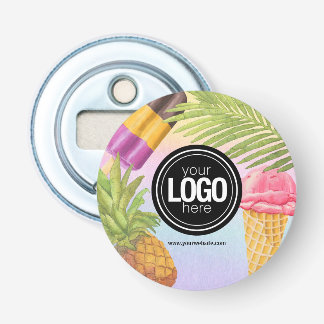 Personalise artsy watercolor ice cream theme bottle opener