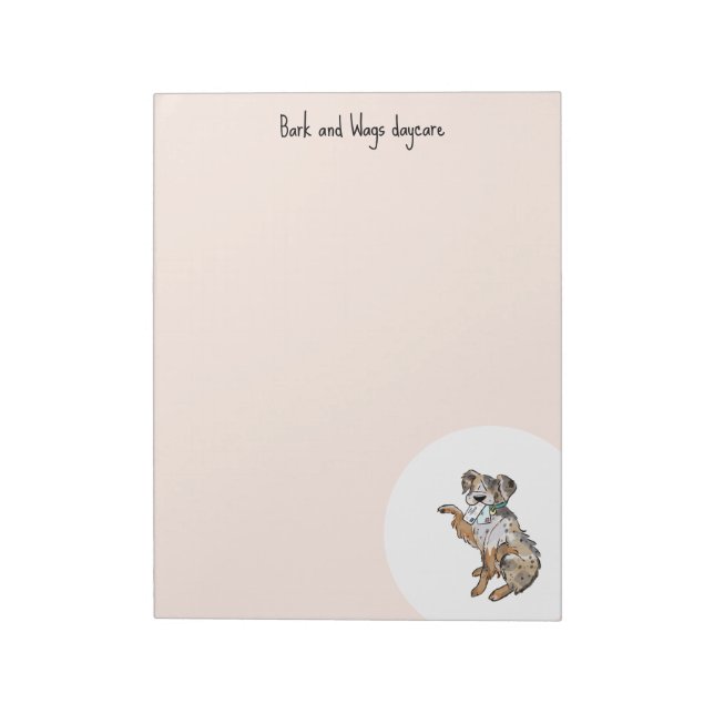 Personalise Australian Shepherd Notepad (Rotated)