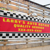 Personalise Auto Repair Shop Checked Flag