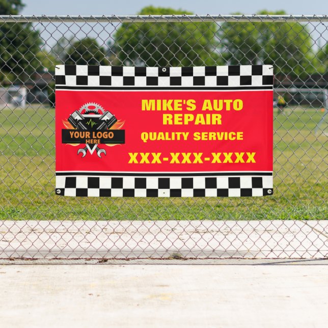 Personalise Auto Repair Shop With Your Logo Design Banner (Insitu)