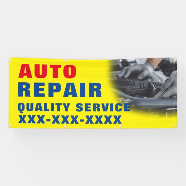 Personalise Automotive Repair Shop Advertisement  Banner (Horizontal)