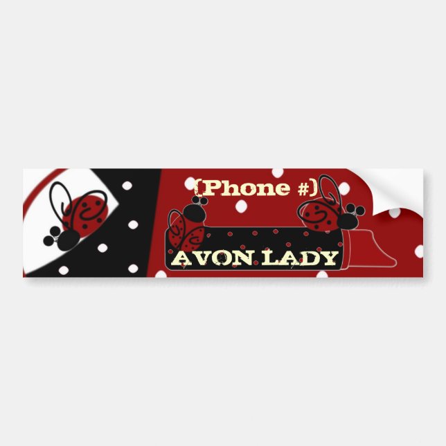 Personalise Avon Lady Bumper Sticker (Front)