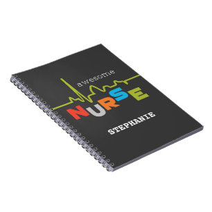 Personalise, Awesome Nurse on Nurses Day Notebook