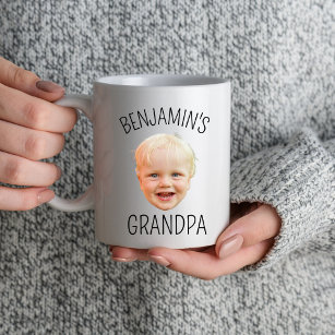 Personalise Baby Face Mug for Grandpa Baby Picture
