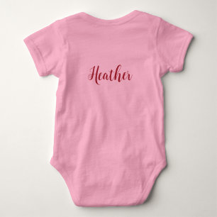 Personalise Baby Girl Decorative Script Lettering Bodysuit