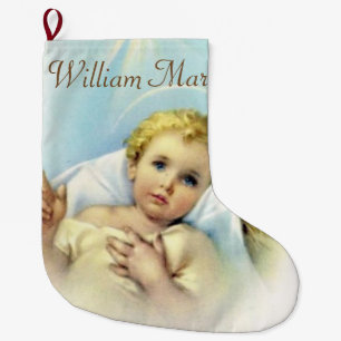 Personalise Baby Jesus Large Christmas Stocking