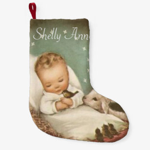 Personalise Baby Jesus Small Christmas Stocking
