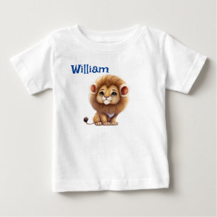 Personalise Baby Lion Baby T-Shirt