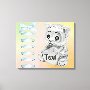 Personalise Baby Wall Wrapped Canvas