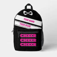 Personalise backpack cheerleading school rose pink