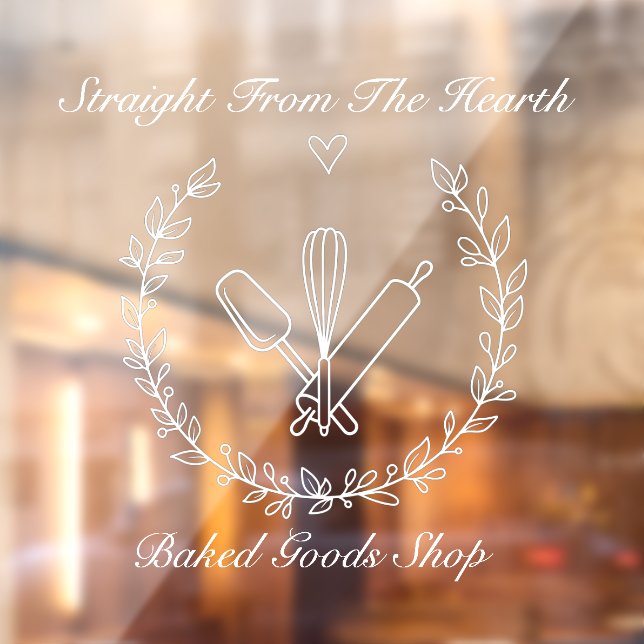 Personalise Bakery Bake Baking Goods Business  Window Cling (Sheet 2)