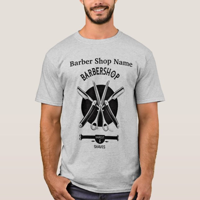 Personalise Barber T-Shirt (Front)