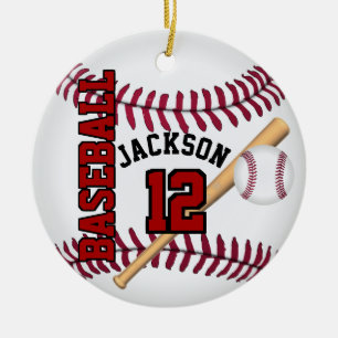 Personalise ⚾  Baseball Ceramic Tree Decoration