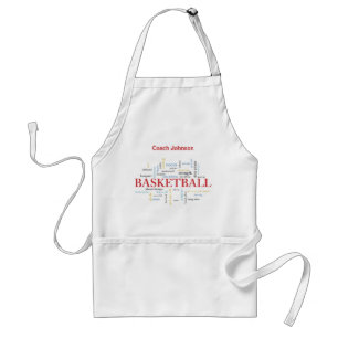 Personalise Basketball Coach Thank You in Words Standard Apron