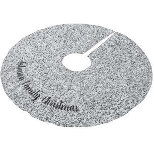 Personalise Beautiful Silver glitter sparkles Brushed Polyester Tree Skirt