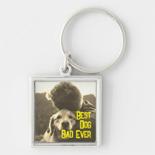 Personalise Best Dog Dad Ever Fathers Day Key Ring