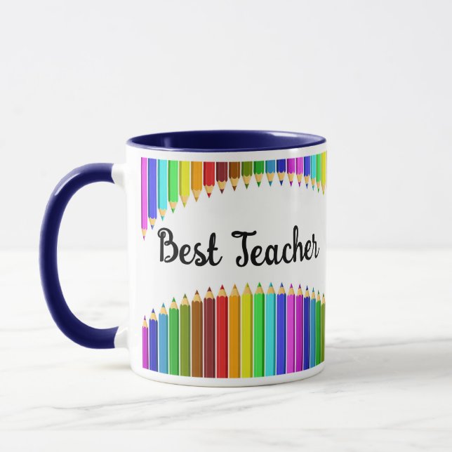Personalise Best Teacher  Mug (Left)