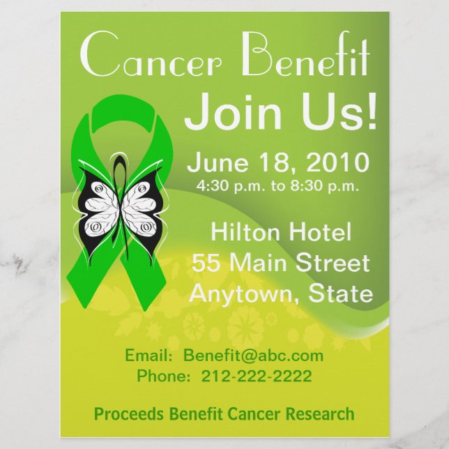 Personalise Bile Duct Cancer Fundraising Benefit Flyer (Front)
