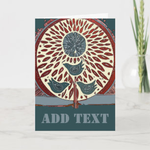 Personalise Birds in Tree Thank You Card