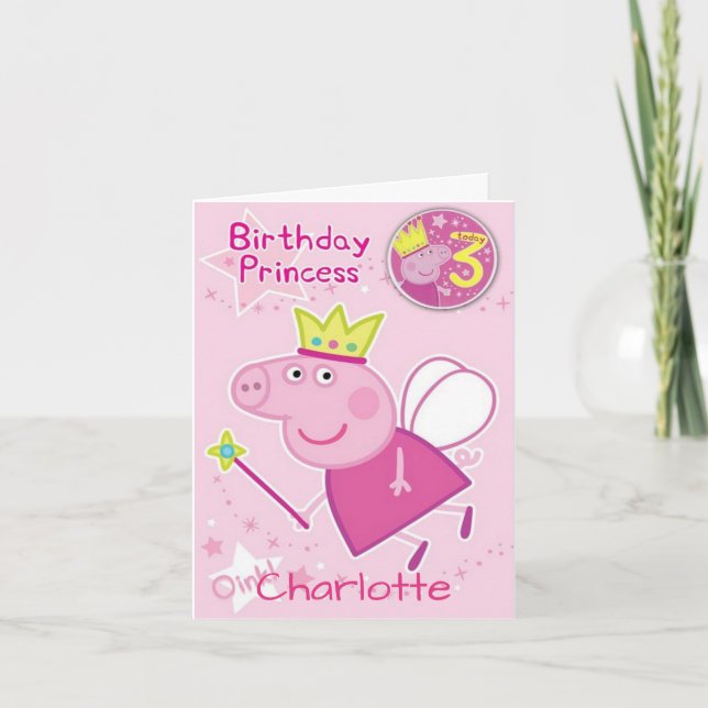 Personalise Birthday Card - Birthday Princess 3 (Front)