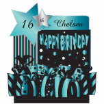 Personalise Birthday Girl in Elegant Turquoise Standing Photo Sculpture<br><div class="desc">Free-standing Birthday Cutouts. Makes a great conversation starter! This adorable DIY party table/cake topper will be a giant hit at the party. Great for any birthday ( 1st, 2nd, 3rd, 4th, 5th, 6th, 7th, 8th, 9th, 10th, 11th, 12th, 13th, 14th, 15th, 16th, 17th, 18th, 19th, 20th, 21st, 22nd, 23rd, 24th,...</div>