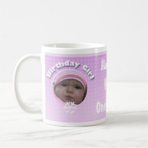 Personalise Birthday Girl Winter Onederland mug