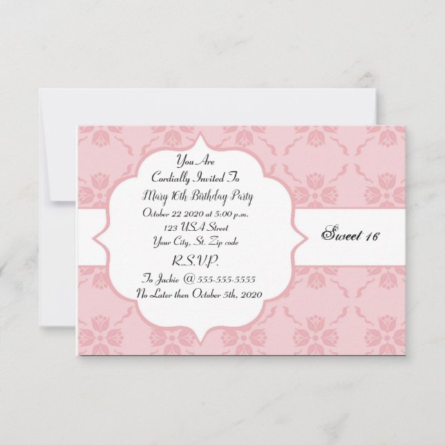 Personalise Birthday Invitation (Front)