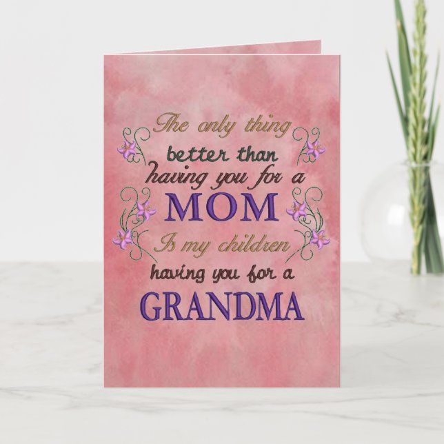 Personalise Birthday or Mother day Card (Front)