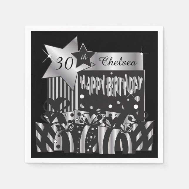 Personalise Birthday Party Napkins (Front)
