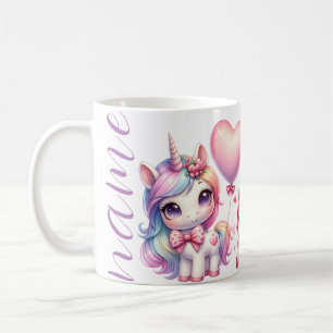 Personalise birthday unicorn coffee mug