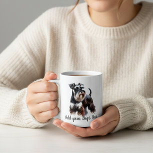  Personalise Black and Browns Schnauzer Keepsake Coffee Mug