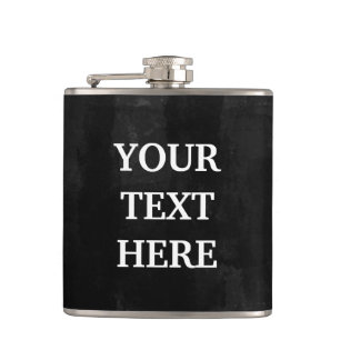 Personalise Black Chalkboard Hip Flask