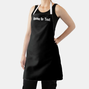 Personalise Black Kitchen Chef Baker Caterer  Apron