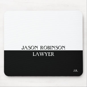 Personalise black-white mouse mat