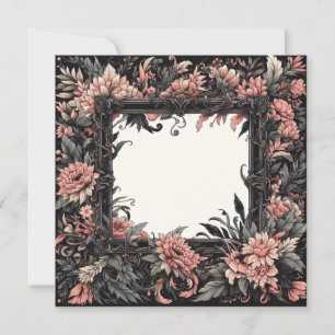 Personalise Blank Card Template Goth Floral