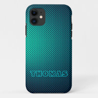 Personalise Blue Aqua carbon fibre patterned